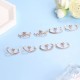 4 Pairs Suspender Earrings For Women CZ Ear Lobe Cuff Stud Earrings Minimalist Suspension Hoop Earring Set